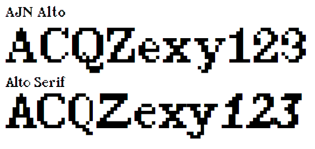 AJN Alto | FontStruct
